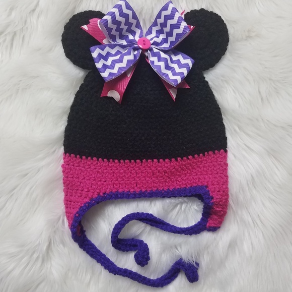 Other - Handmade Crochet Hat Minnie Mouse Sz 6-18 months